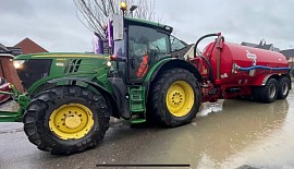 Tractor and vacuum tanker available for emergency flood response